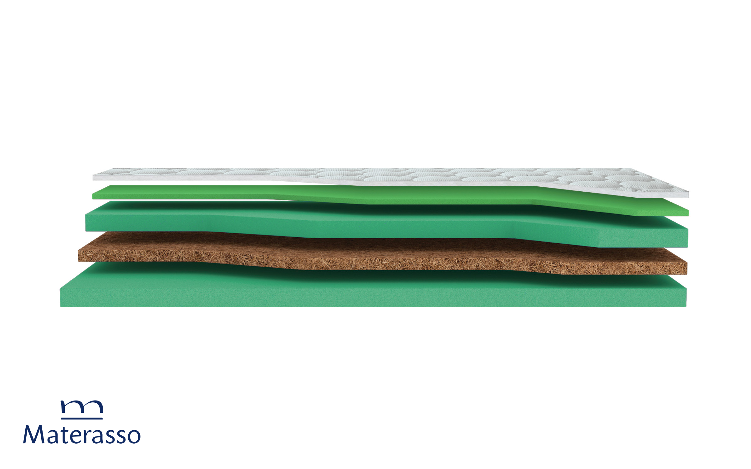 Saltea 120/200, cu doua fete Mediteran Night, alb  2